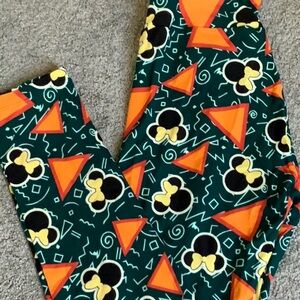 LuLaRoe Geometric Patterned Leggings - Green, Orange, Yellow, Black